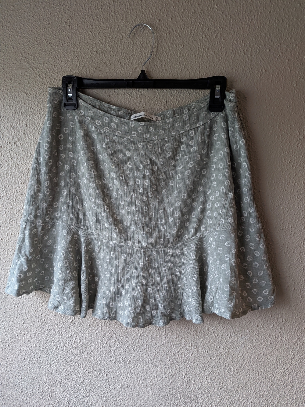 Abercrombie & Fitch Light Sage Floral Skater Skort